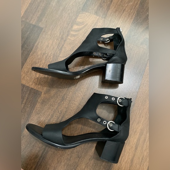 Rag Bone  N.York Italian Made Bloch Heels Ankle Wrap Sandals Size 40 - Picture 13 of 14